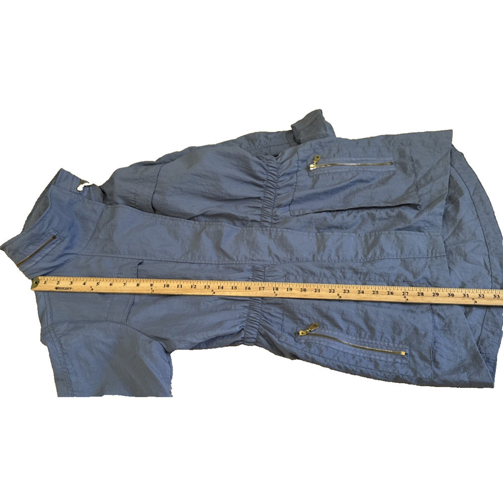 The Fillmore French Blue Full Zip Utility Rain Jacket Women’s Sz M - Picture 11 of 14